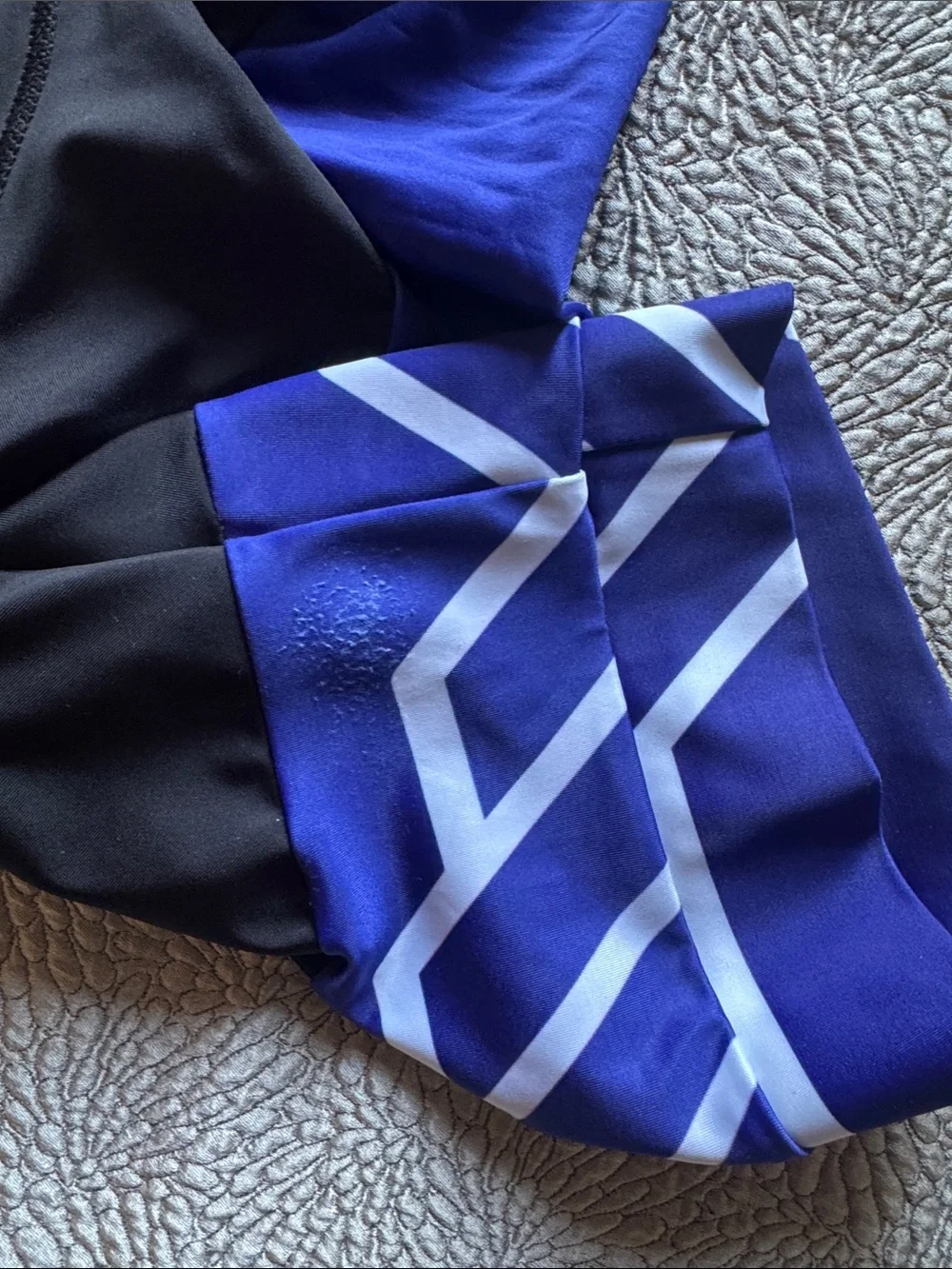 Men Blue and Black Cycling Shorts with Padded Chamois